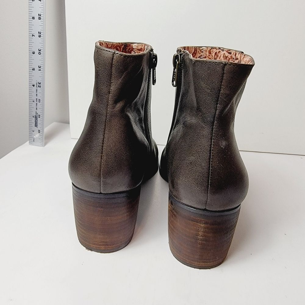 Lucky Brand Malvelia Rustic Grey Leather Ankle Boot Size 10 - Picture 7 of 12